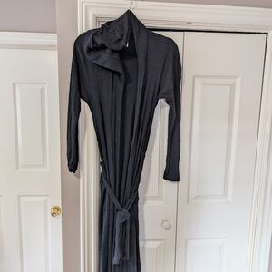 Smash + Tess Black Long Sleeve Wrap Dress with Tie